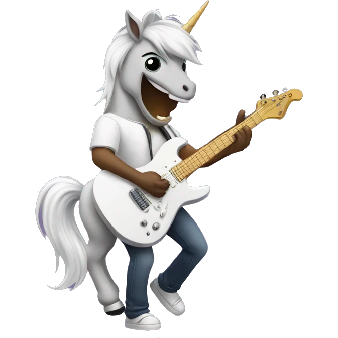 Unicornio tocando guitarra  emoji