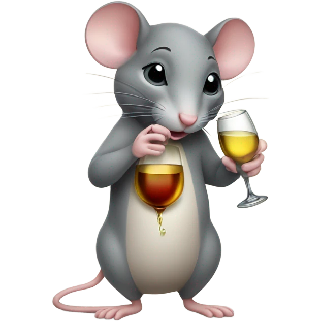 Mouse drinking wine  emoji