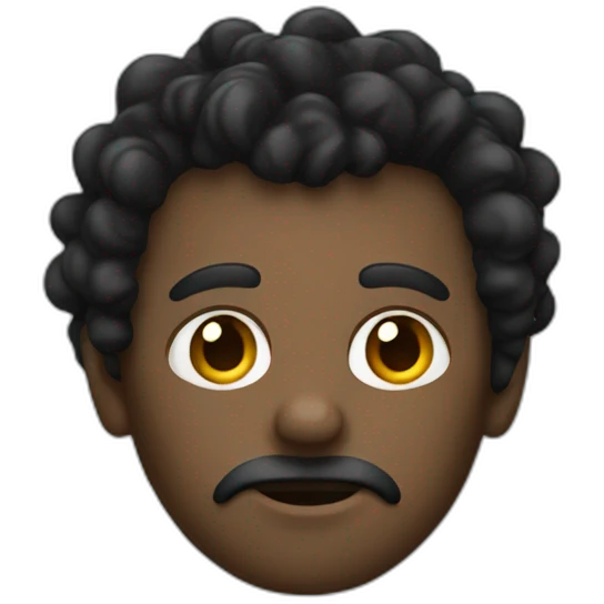 a dark man with a curly black mohawk emoji