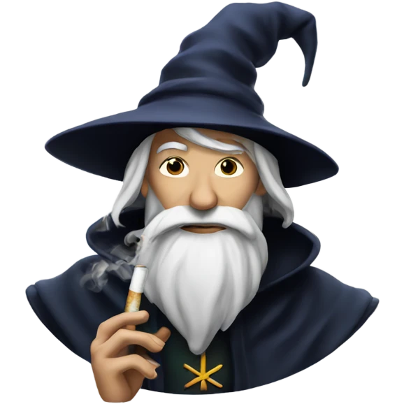 wizard smoking cigarette emoji