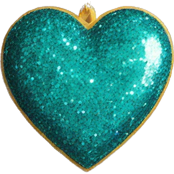 Heart Türkis glitter  emoji