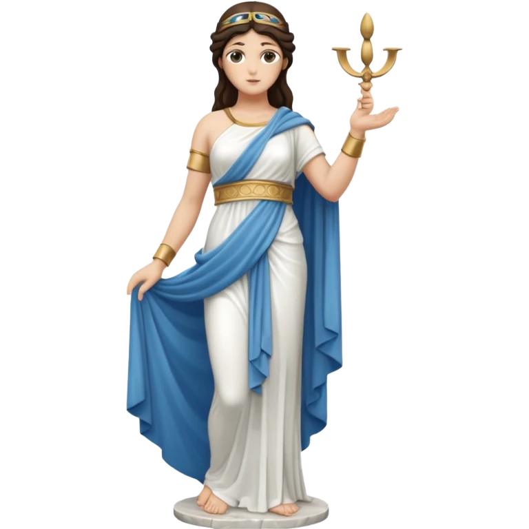 Marble Greek statue of a brunette Greek goddess  emoji