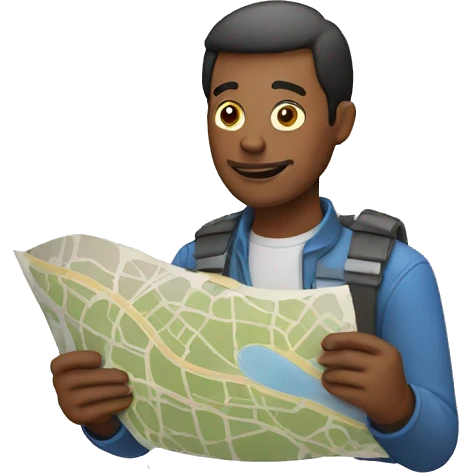 a man with a map in his hands emoji