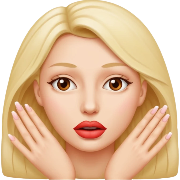 A woman’s vagina lips spread apart by fingers emoji