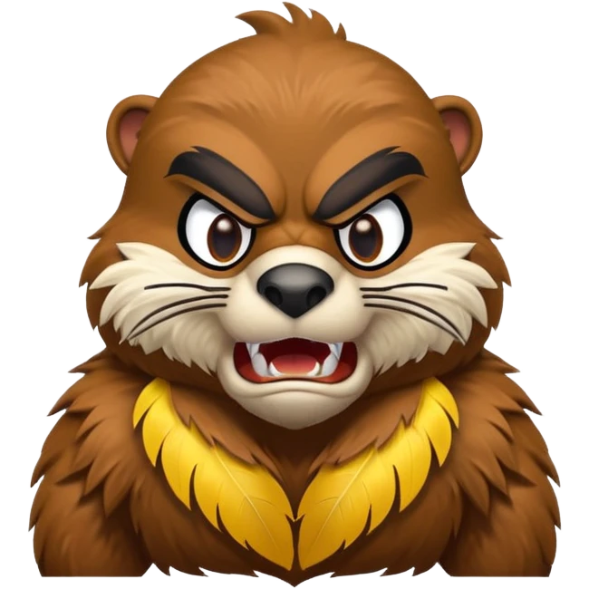 Oregon State Beaver mascot overpowering University of Oregon Duck mascot emoji