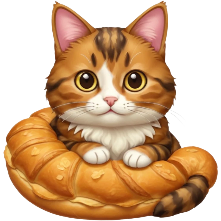 Torbie cat croissant emoji
