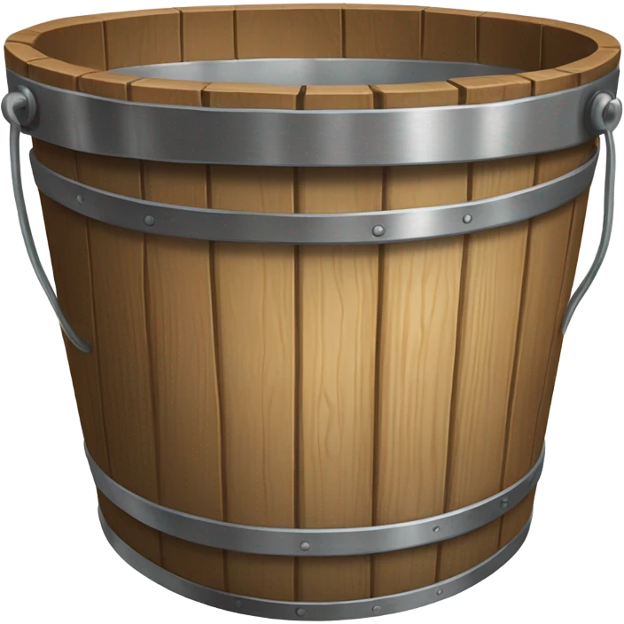 wooden bucket with water emoji