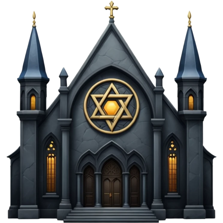 jewish synagogue in dark goth aesthetic style emoji