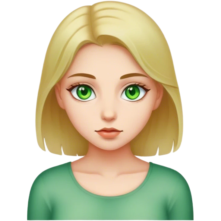 Girl green eyes  emoji