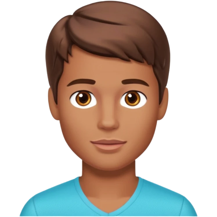 barbie merliah summers as a guy with brown har and brown eyes and tanned skin emoji