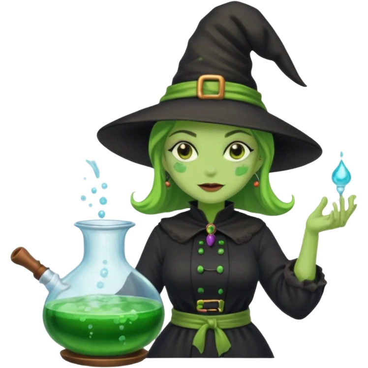 green witch cooking potion emoji