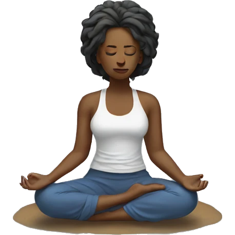 Meditating woman tornado emoji