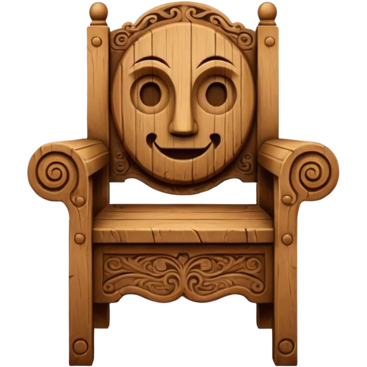 Chair with face emoji