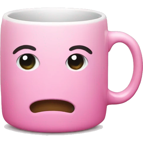 Cute pink mug emoji