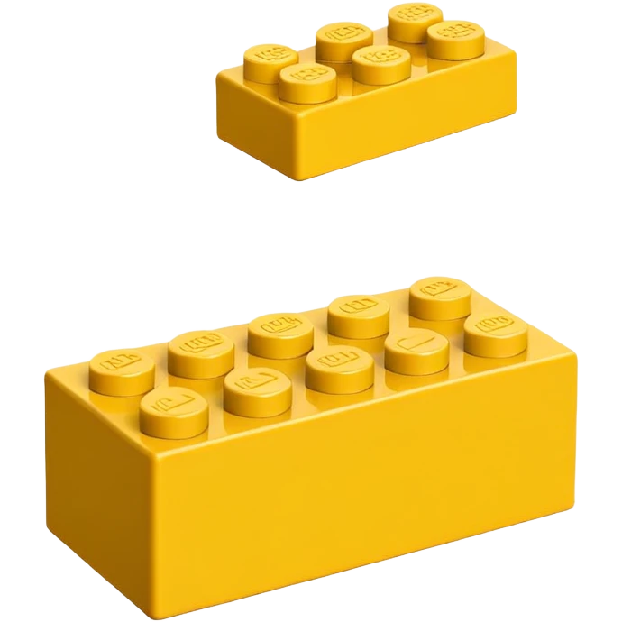 yellow LEGO brick, simple and iconic emoji