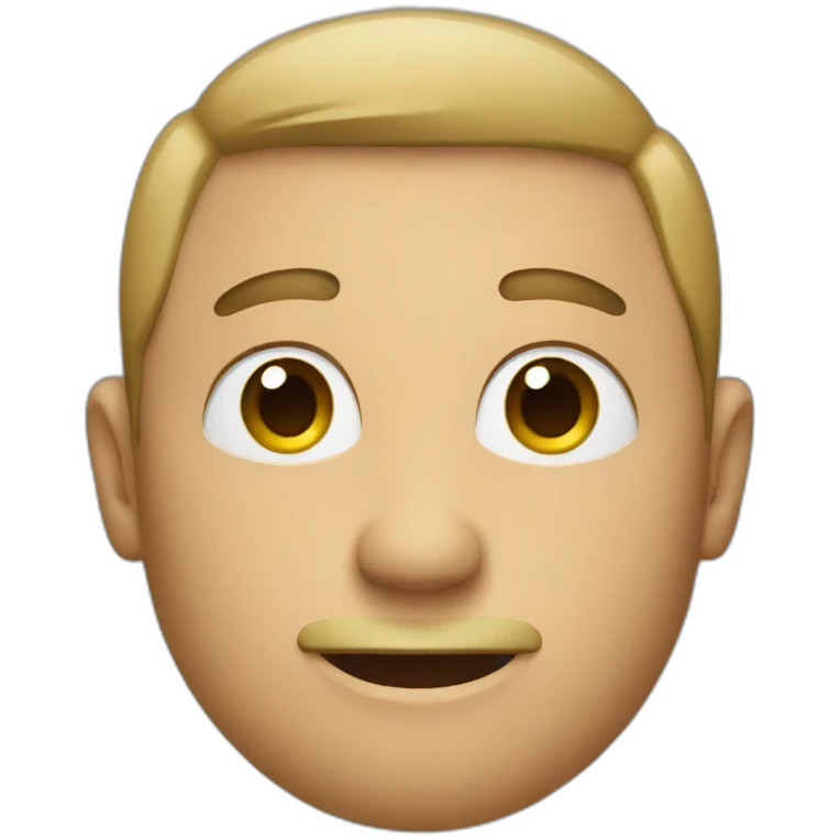 man with an apple emoji