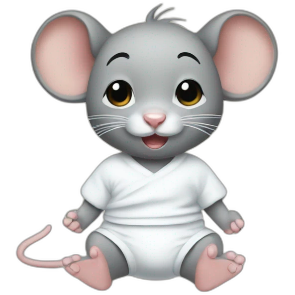young jerry mouse with white diaper emoji