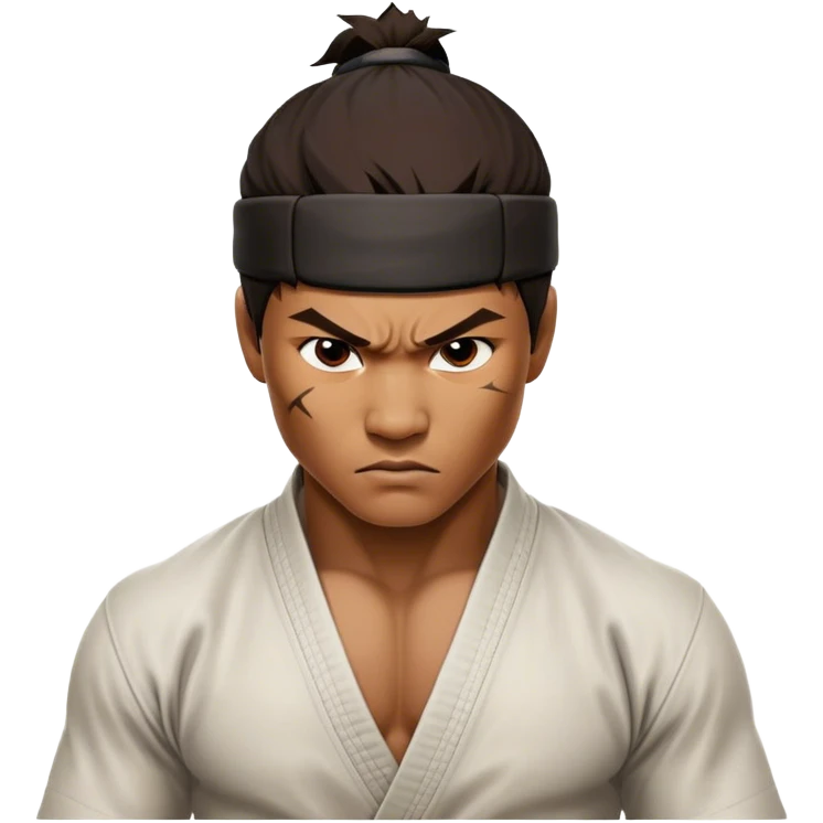 ​Cinematic Realistic Portrait of Tony Jaa, a close-up depiction capturing his intense, determined expression and finely detailed features, rendered with dramatic natural lighting that emphasizes his rugged athleticism and unmistakable martial arts presence, emoji