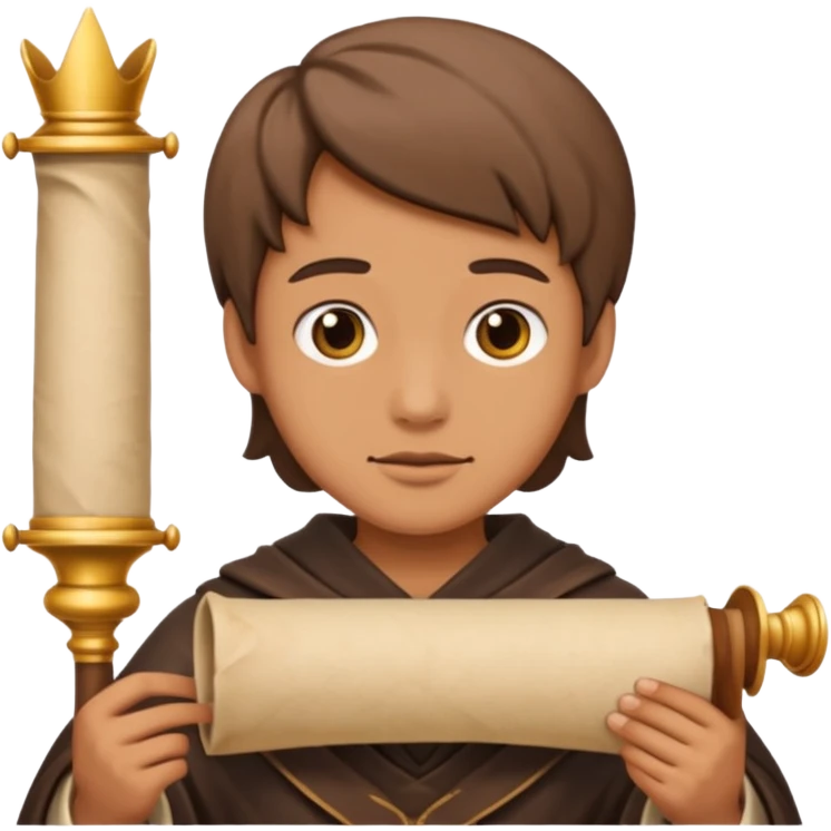 person with old scroll judgment emoji style emoji