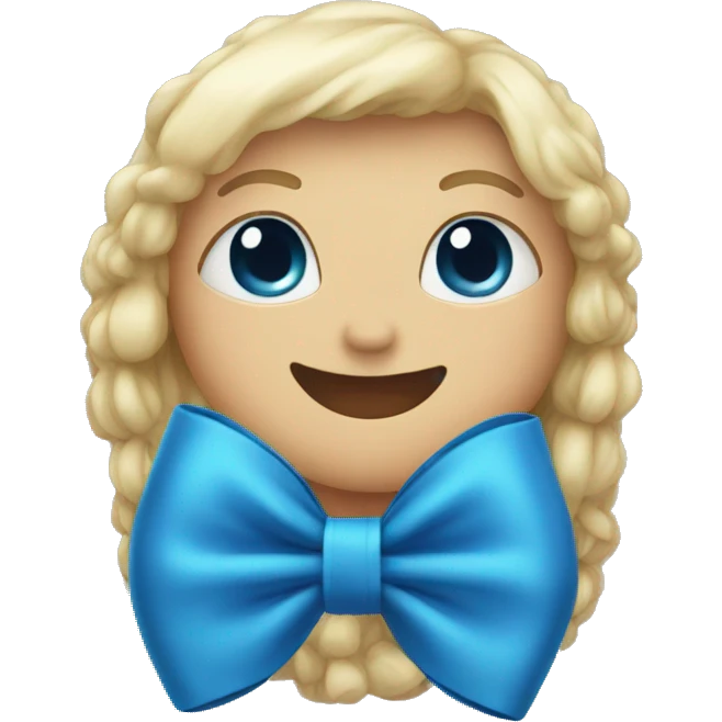 blue bow emoji
