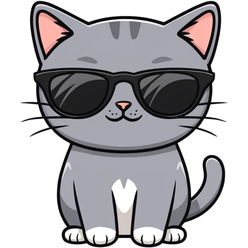 Cat with sunglasses emoji