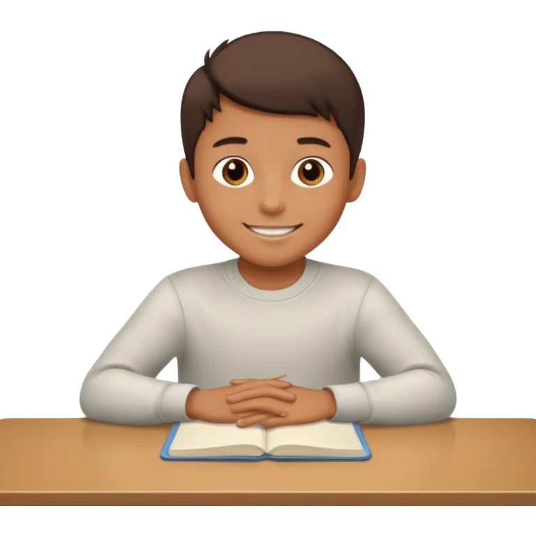 niño montado en una mesa emoji