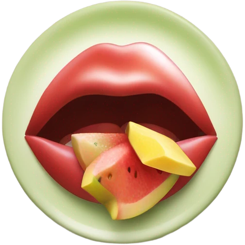 Lip eat emoji
