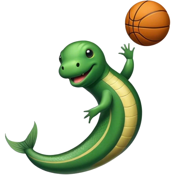 Eel that's playing basketball  emoji