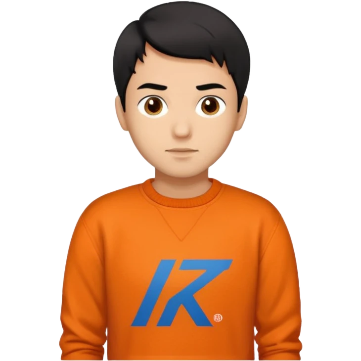 a man with short hair wear a ktm sweater emoji