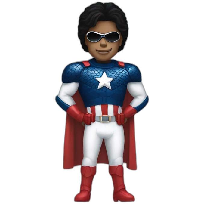 Michael Jackson in Captain America costume  emoji