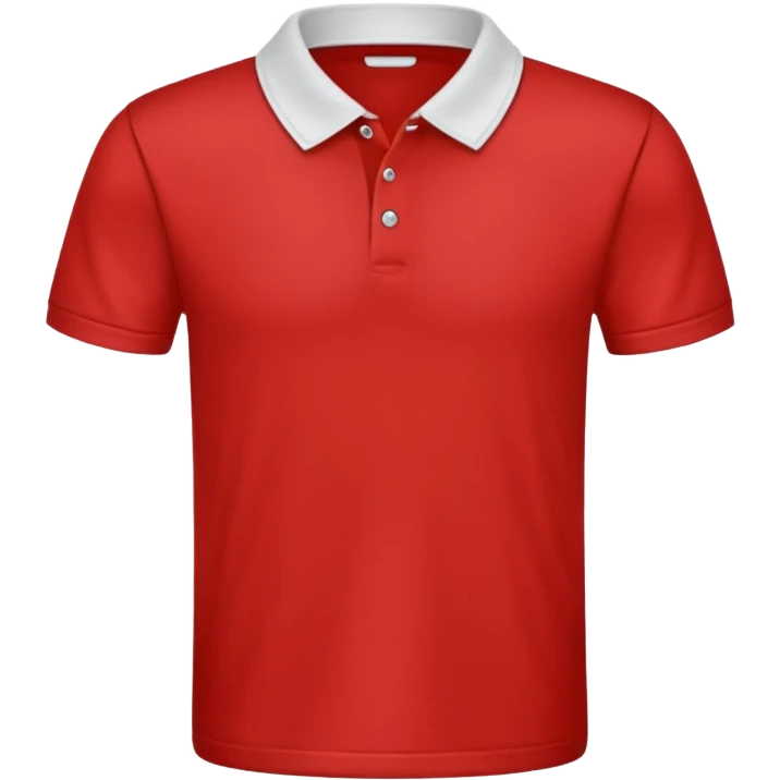 Red t shirt with collar emoji