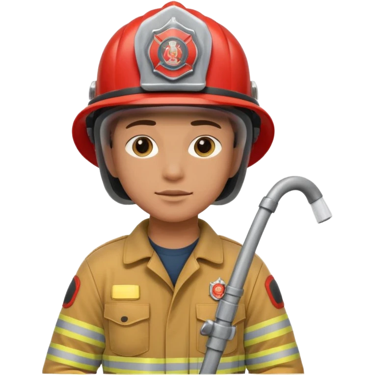 Bombeiro segurando mangueira emoji