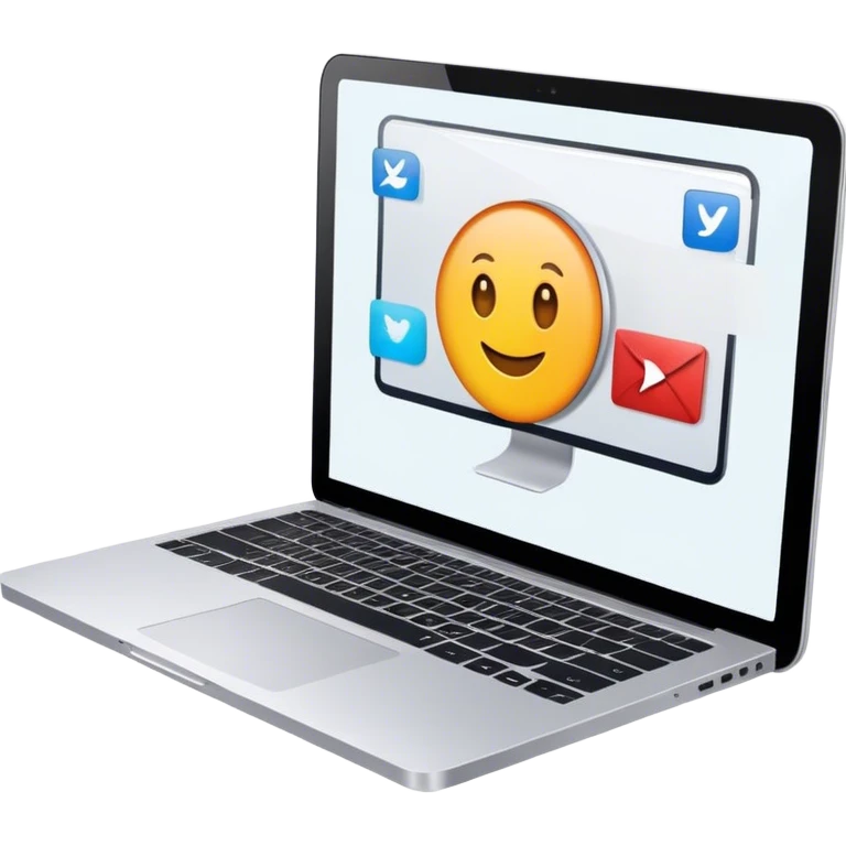 Marketing in laptop emoji