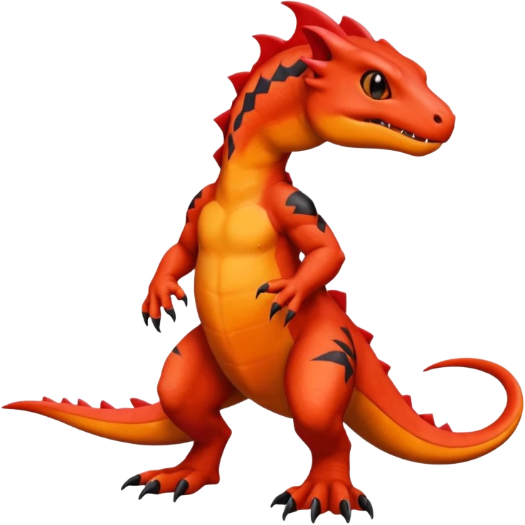 Guilmon-Salandit-Charmeleon-Fakémon-hybrid-creature (full body)  emoji