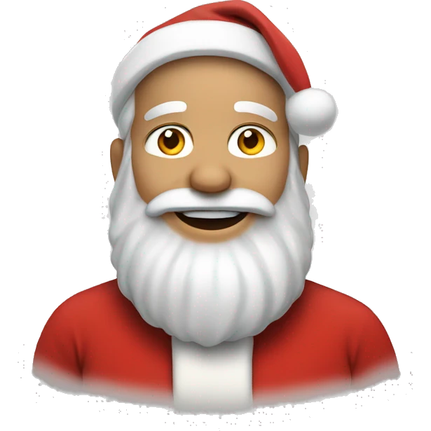 Santa without glasses, with nice smile emoji
