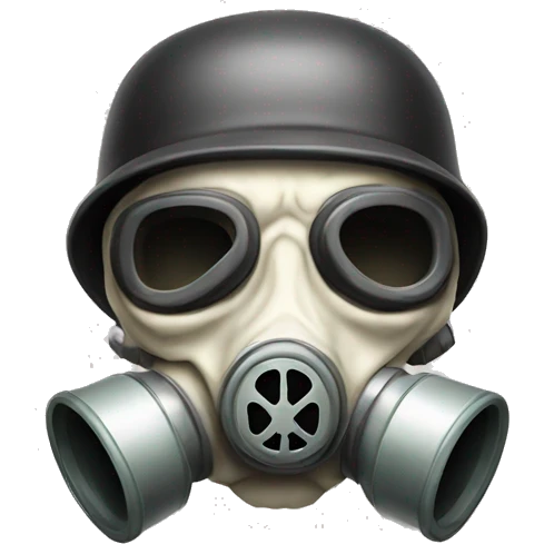 Bone Skull wearing a gas mask emoji