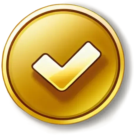 golden verified check from twitter (x) emoji