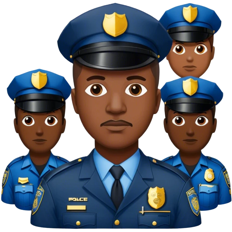 george floyd with police  emoji