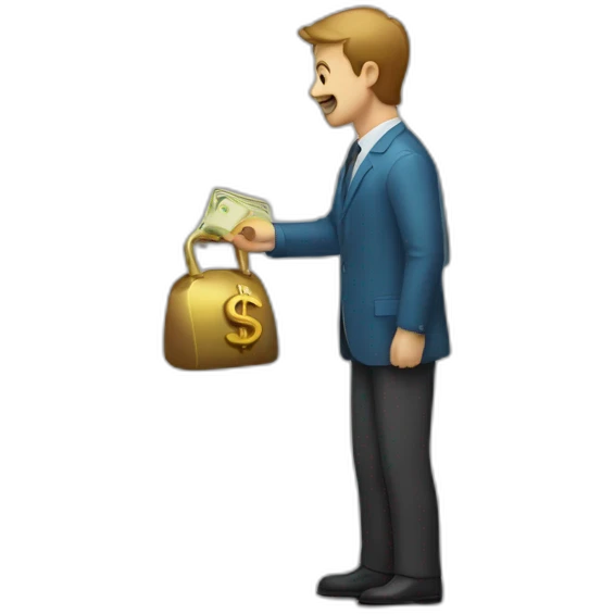 paying interest to bank emoji