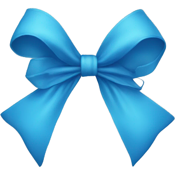 blue bow emoji