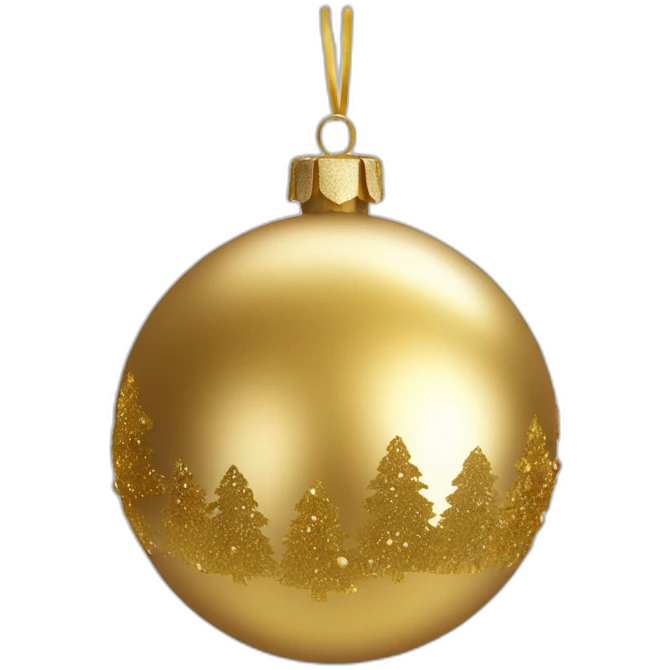 gold christmas bauble without string emoji