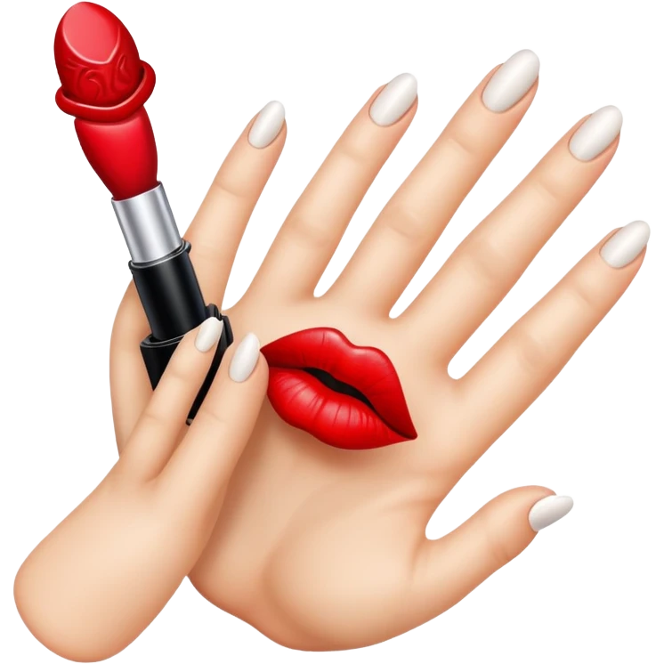 Finger print with kisses emoji