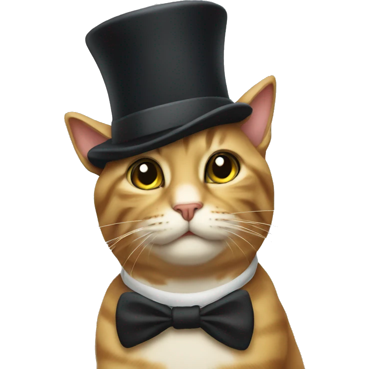 cat with a tophat emoji