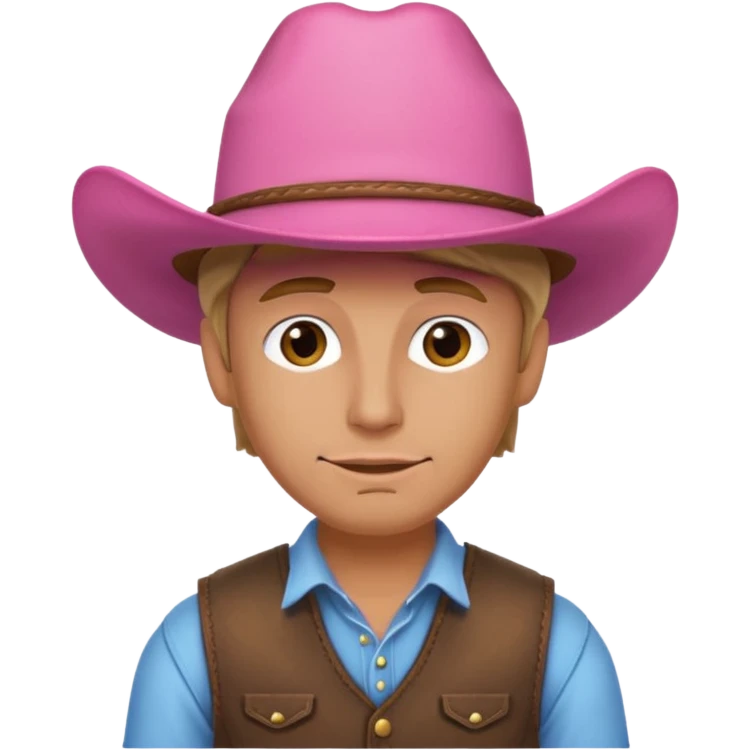 cowboy with pink hat emoji