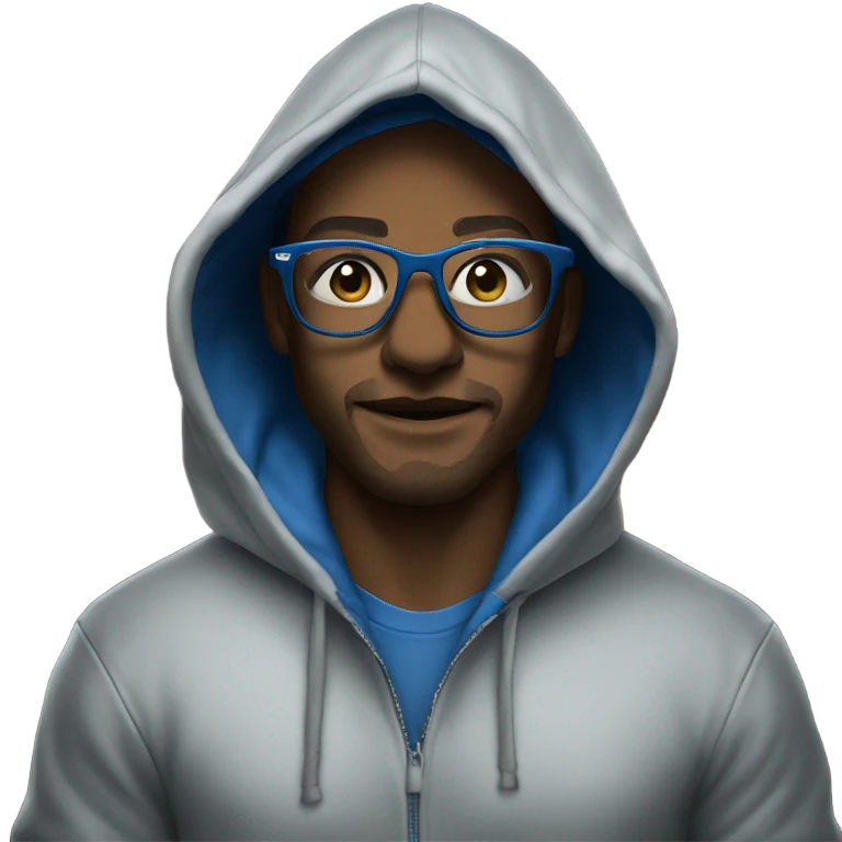 Detroit lion wearing hoodie and glasses in dark alley emoji