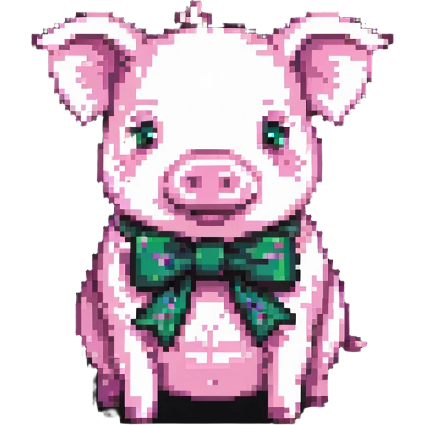 pig with a bow emoji