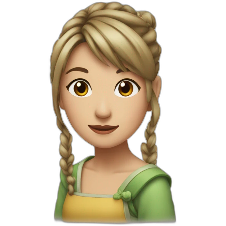 日本の女の子・ロングヘア・茶髪 emoji