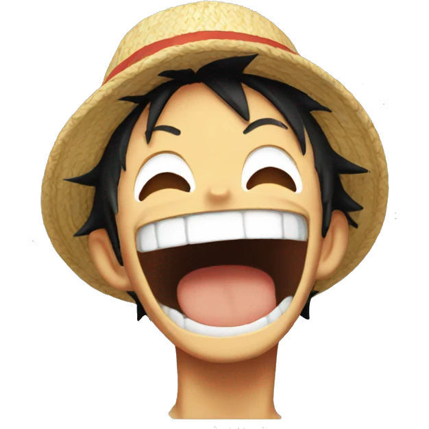 Luffy laughing emoji