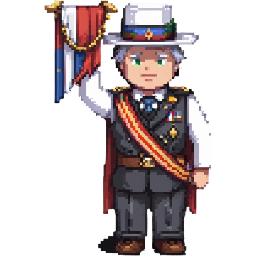 governor with a sash and hat emoji