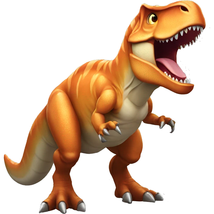t-rex with muscular arms  emoji